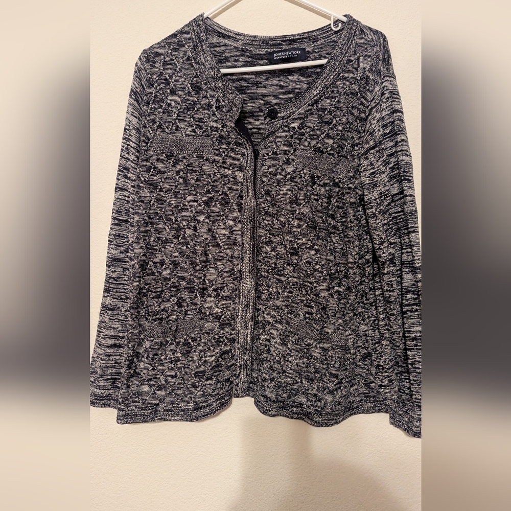 Jones New York Crew Neck Cardigan
